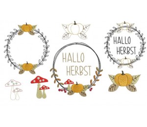 Stickserie - Herbstkranz